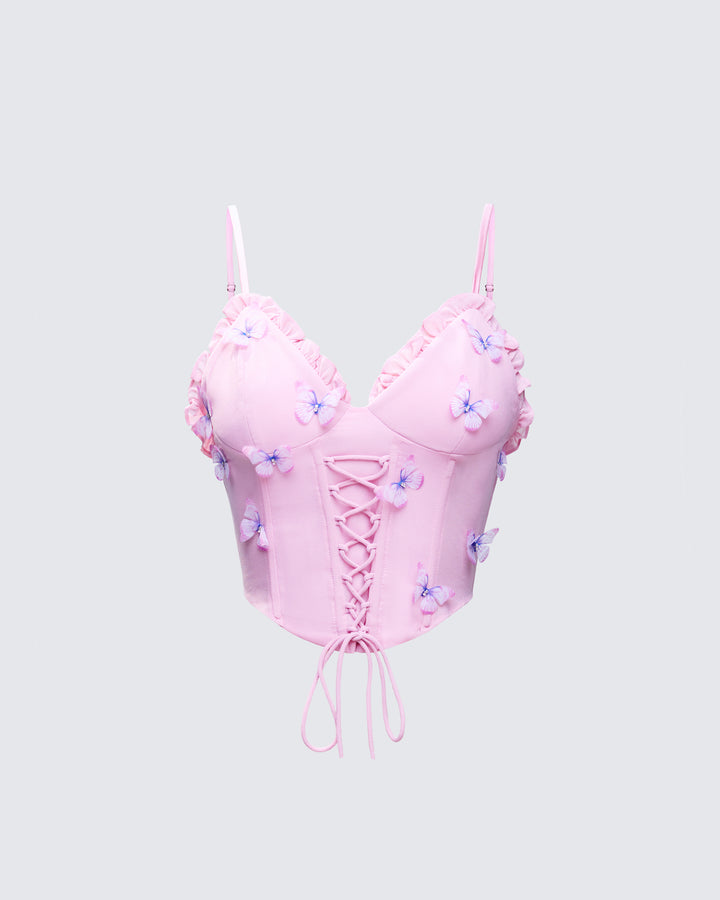 Women's pink corset top – FINESSE