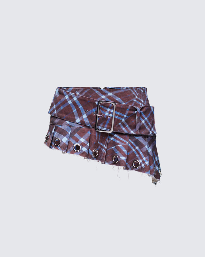 Women's brown cotton mini skirt – FINESSE