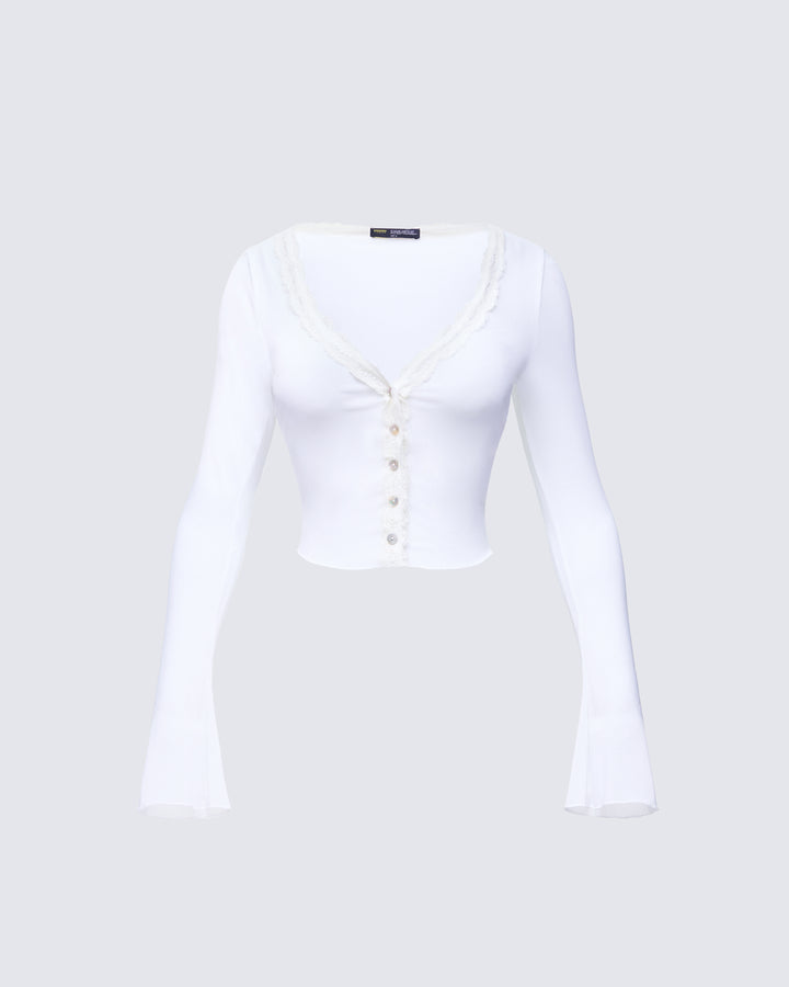 Women's white top – FINESSE