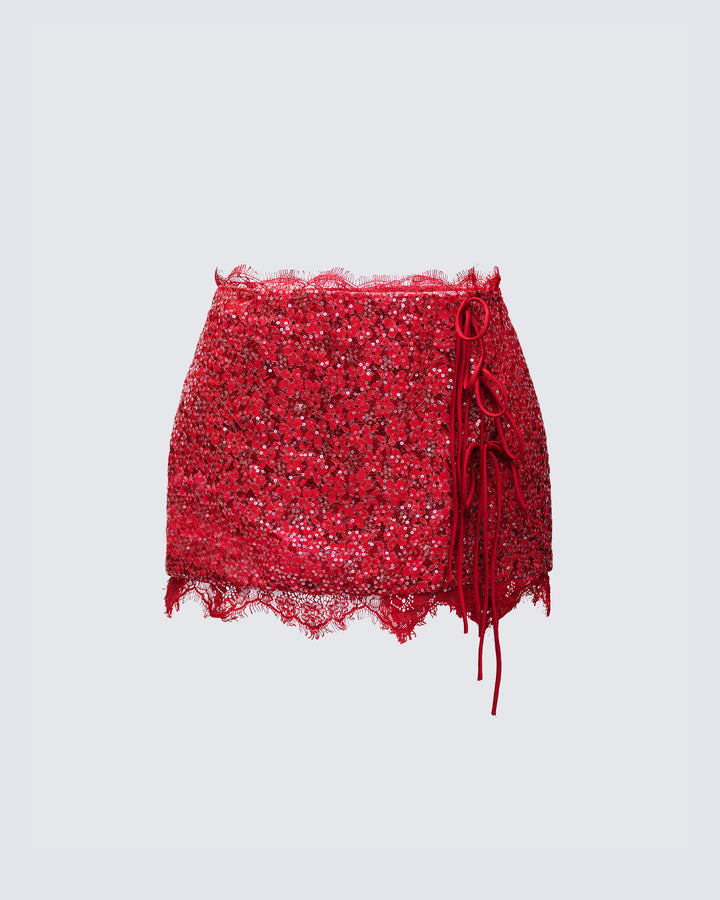 Women's red mini skirt – FINESSE