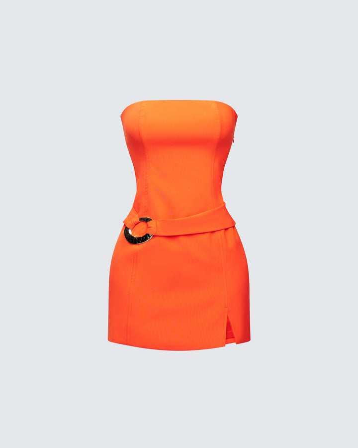 Women's orange dress – FINESSE