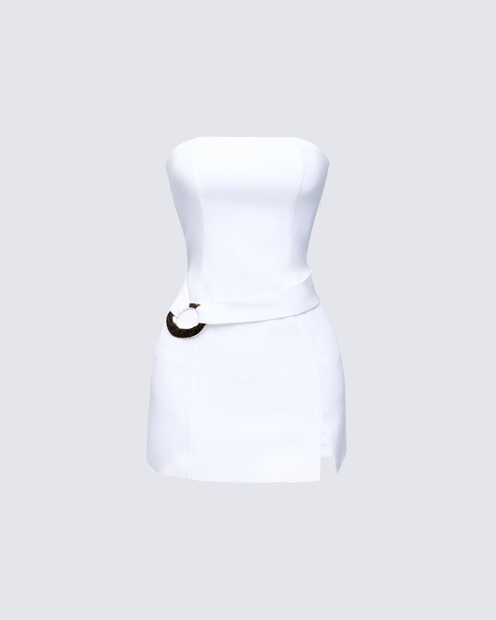 Women's white dress – FINESSE