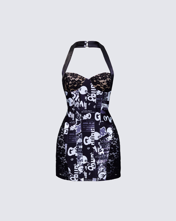 Women's black mini dress – FINESSE