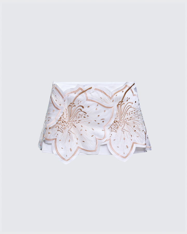 Women's white mini skirt – FINESSE