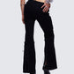 Women's black cotton bottoms close-up detail – FINESSE