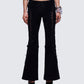Women's black cotton bottoms front view – FINESSE
