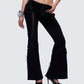 Women's black cotton bottoms styled on model – FINESSE