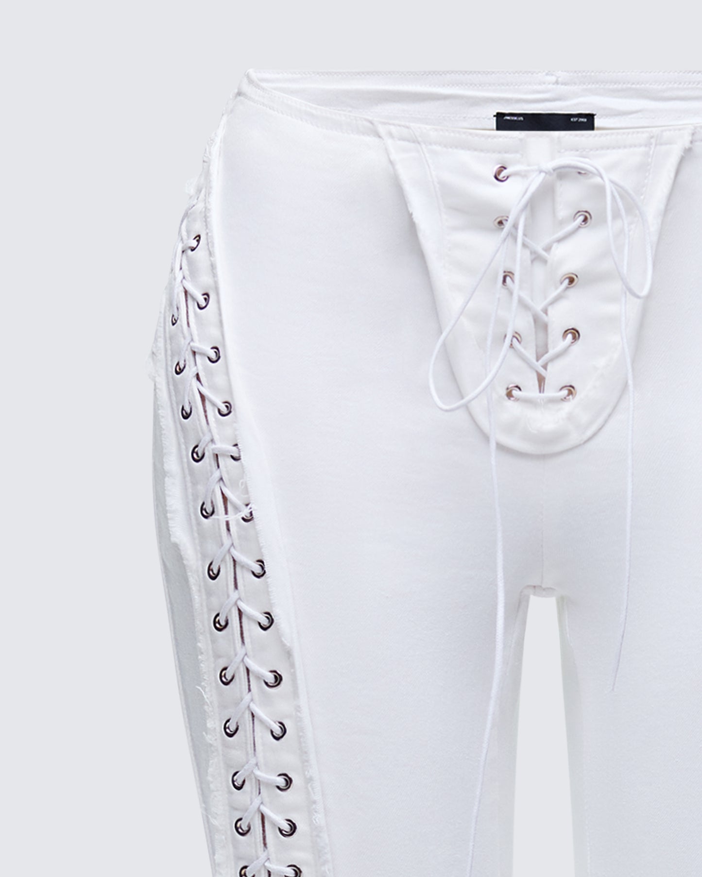 Genoveva Stone Denim Lace Up Jeans