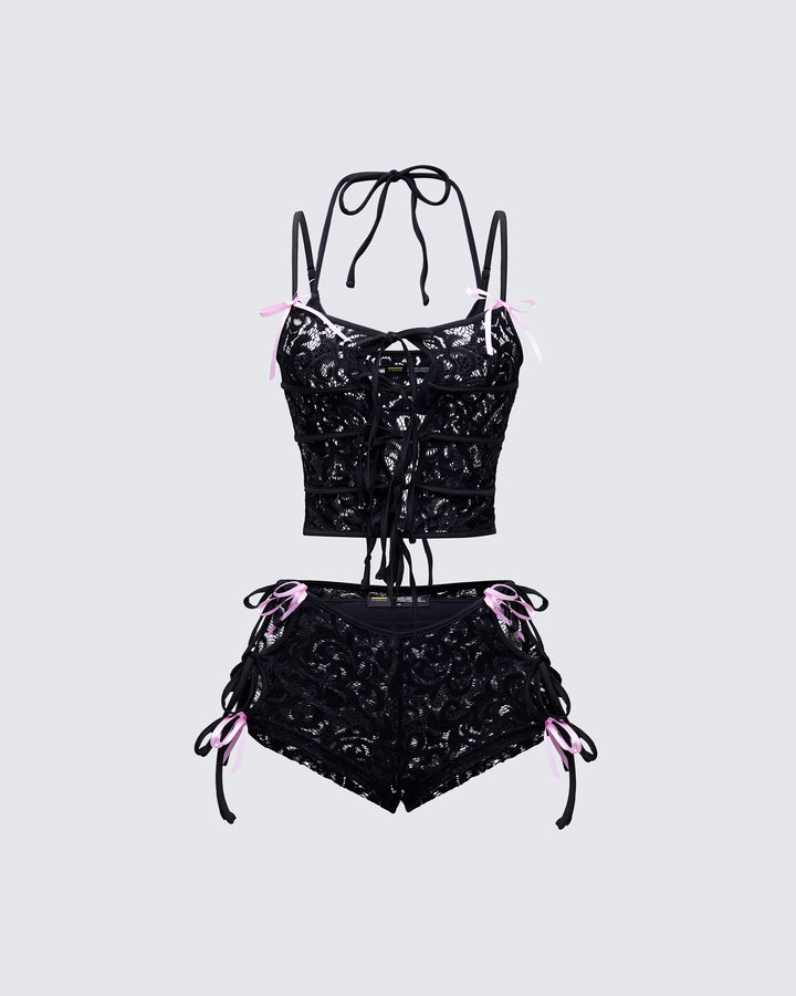 Women's black matching set – FINESSE