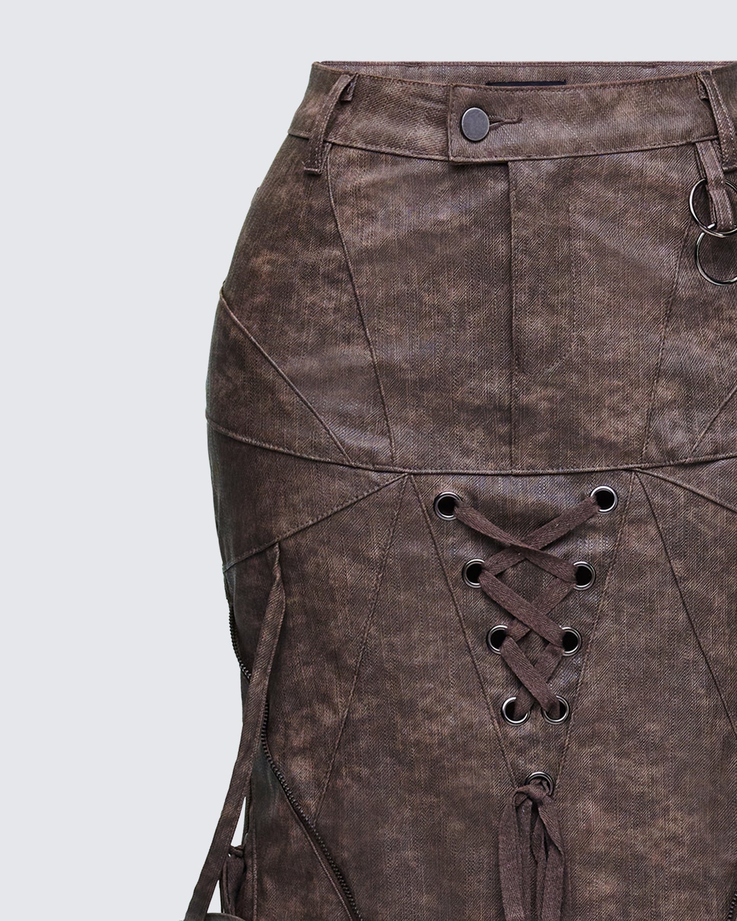 Hosea Brown Vegan Leather Maxi Skirt