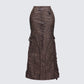 Hosea Brown Vegan Leather Maxi Skirt product front