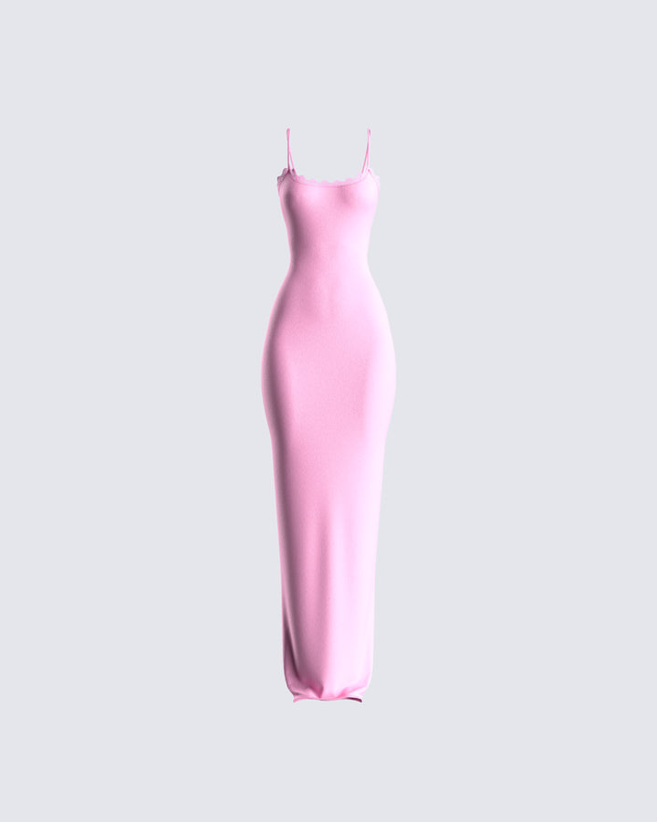 Women's pink maxi dress – FINESSE