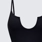 Keykie Black Rib U Neck Crop Cami Top