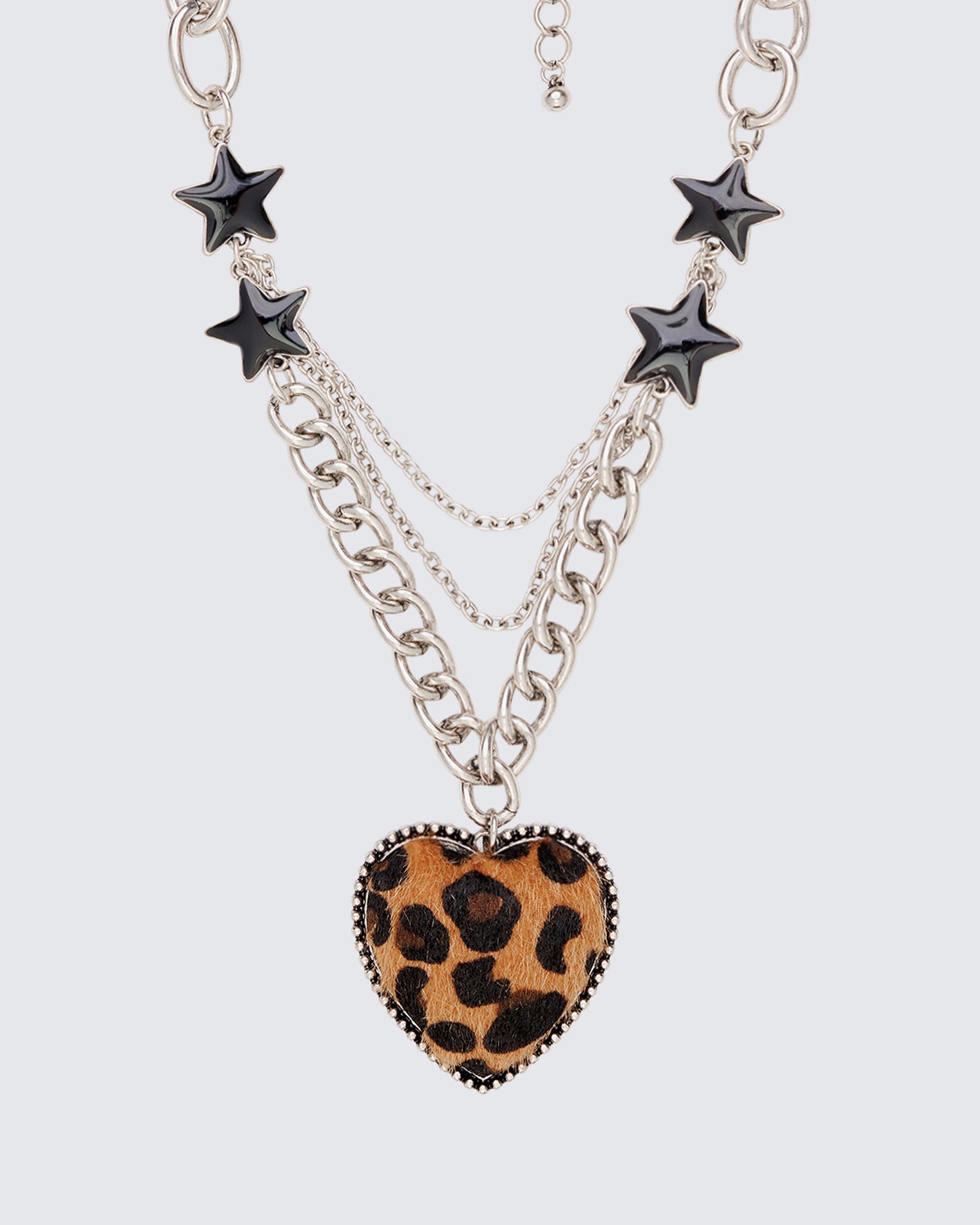 Koia Silver Leopard Heart Necklace