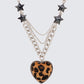 Koia Silver Leopard Heart Necklace