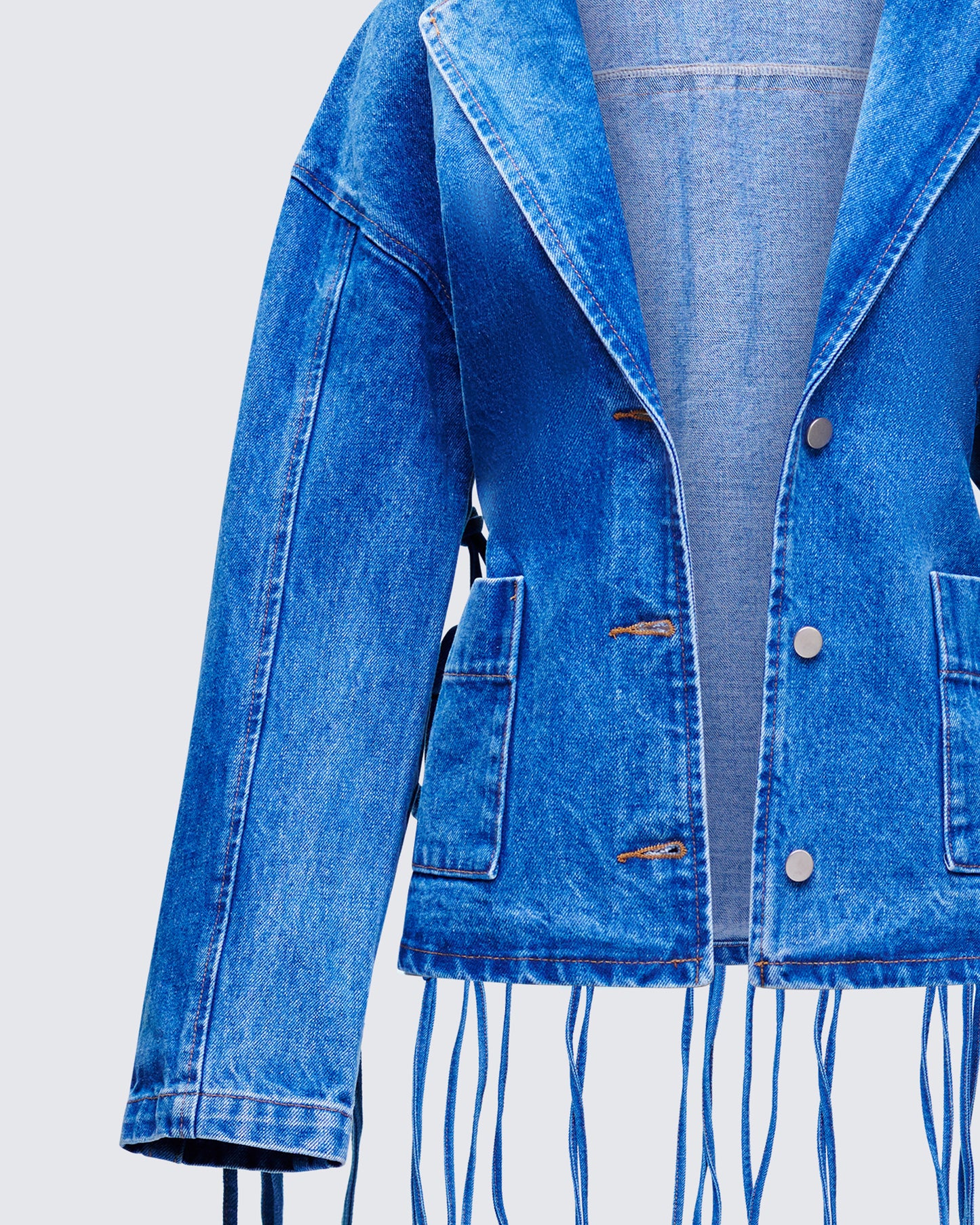 Kumi Blue Denim Macrame Jacket