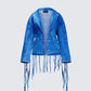 Kumi Blue Denim Macrame Jacket product front