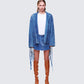 Kumi Blue Denim Macrame Jacket model front