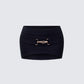 Layla Black Knit Trim Belt Mini Skirt product front