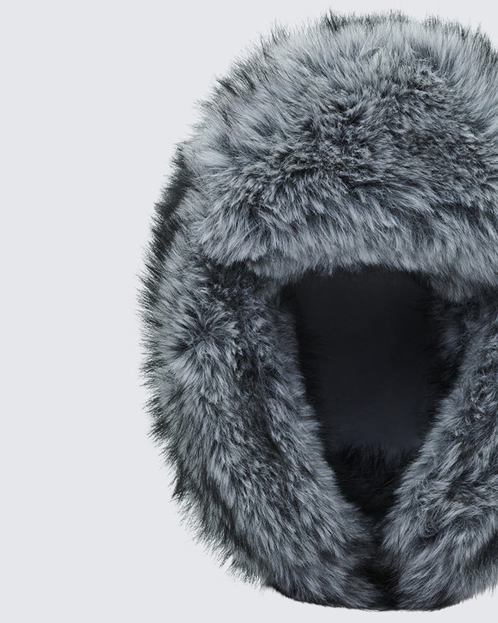 Liza Grey Faux Fur Trapper Hat