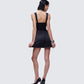Women's black mini dress alternate angle – FINESSE
