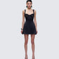 Women's black mini dress front view – FINESSE