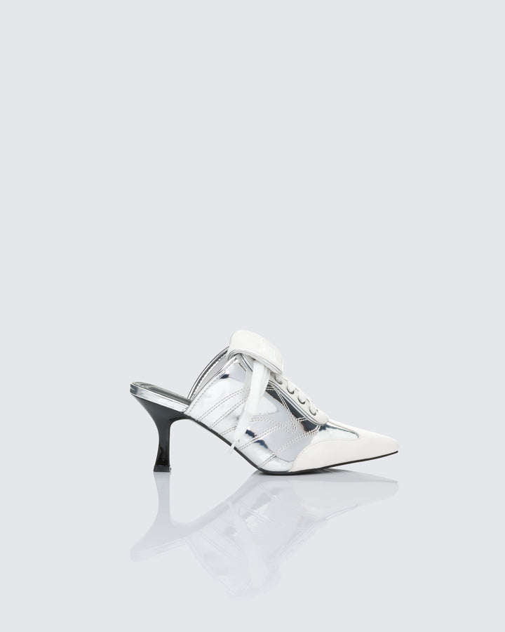 Women's silver mules – FINESSE