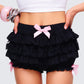 Women's black cotton shorts alternate angle – FINESSE