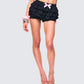 Women's black cotton shorts alternate angle – FINESSE