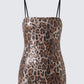 Mila Sequin Leopard Print Mini Dress