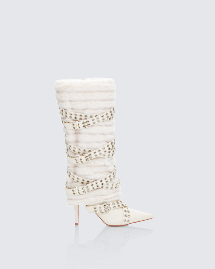 Women's cream boots – FINESSE