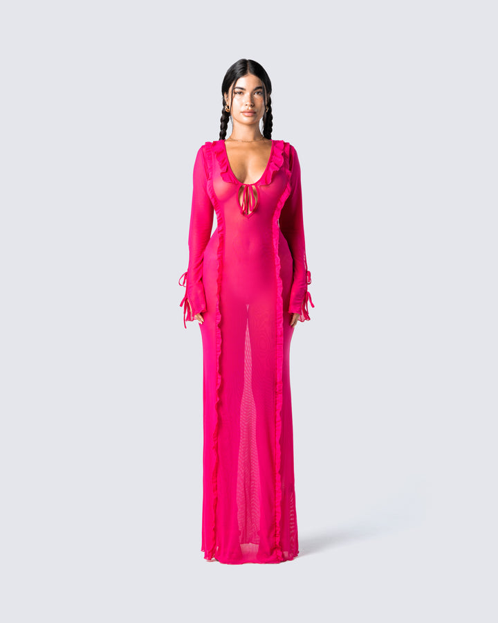 Women's maxi dress close-up detail – FINESSE