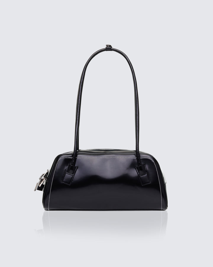 Nyra Black Iconic Bowler Bag