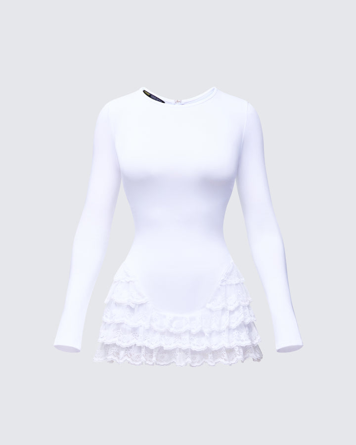 Women's white mini dress – FINESSE