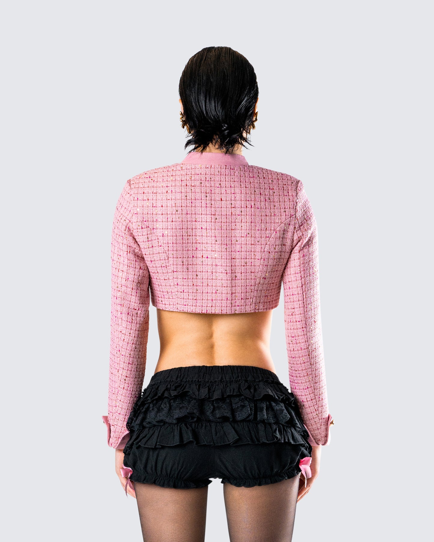 Women's pink jacket alternate angle – FINESSE