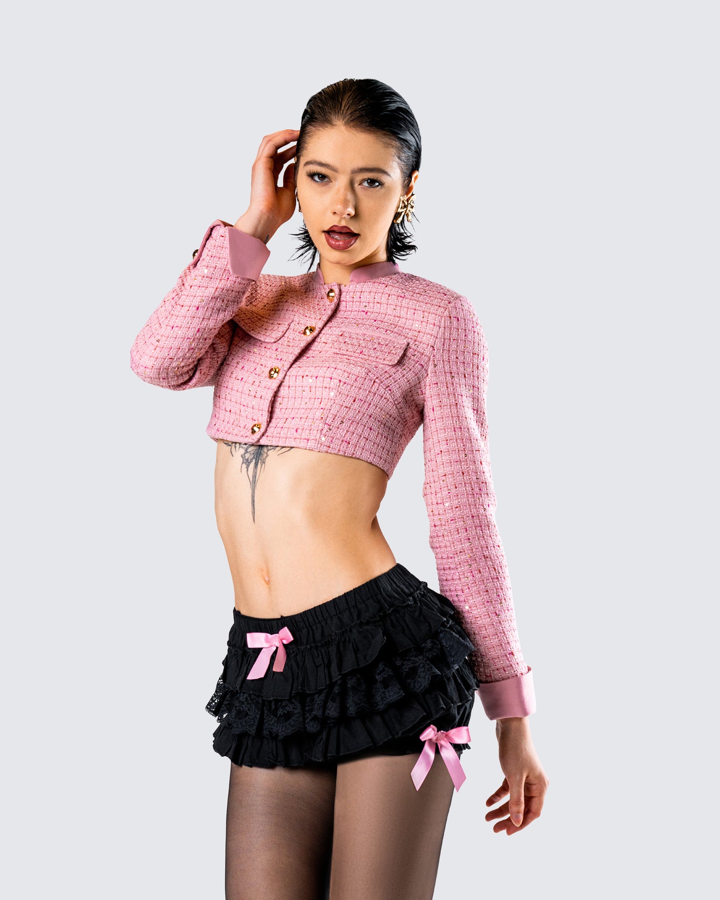 Women's cotton matching set alternate angle β FINESSE