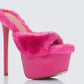 Women's pink platform heels close-up detail – FINESSE
