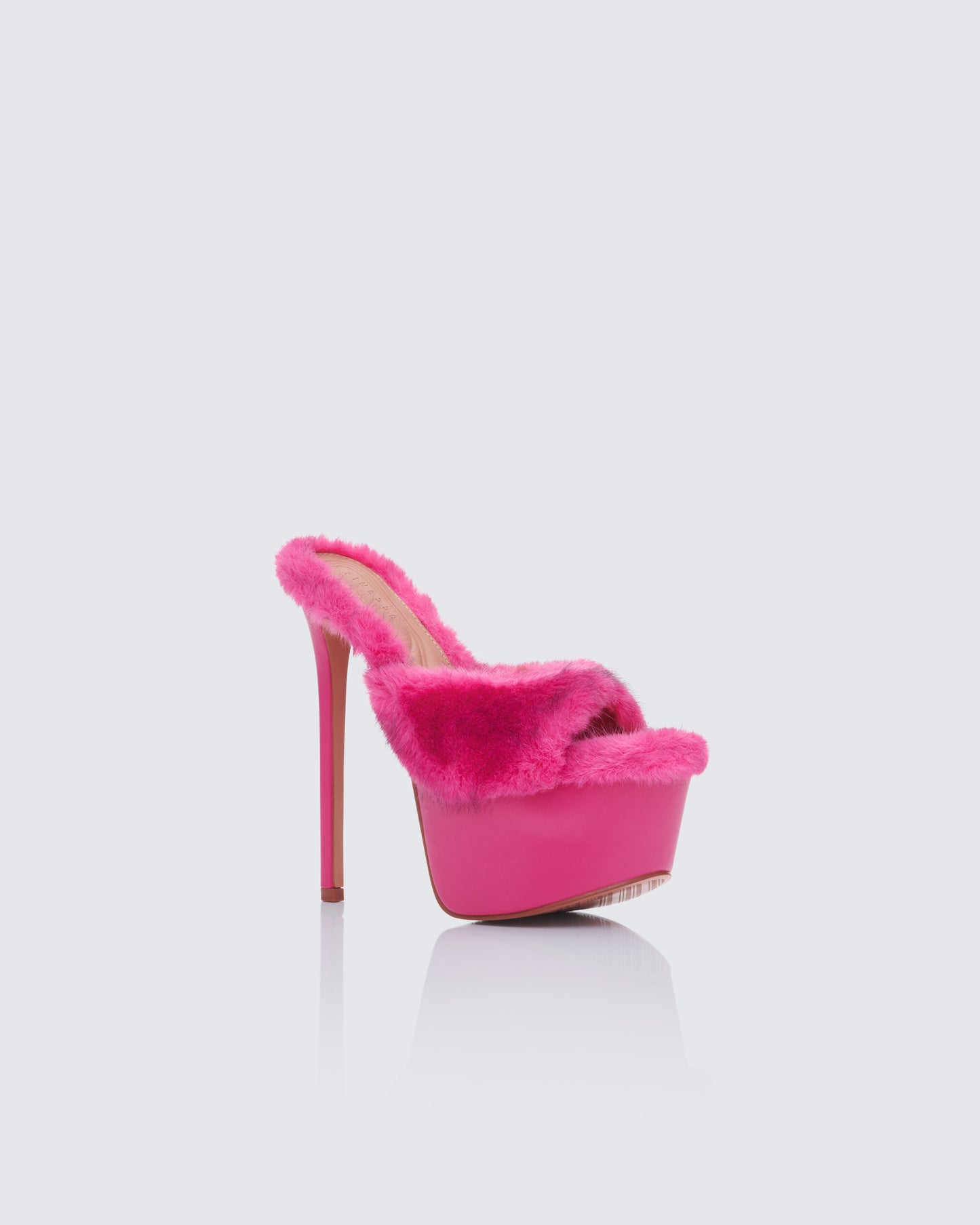 Women's pink platform heels front view – FINESSE