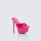 Women's pink platform heels front view – FINESSE