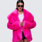 Women's pink jacket styled on model – FINESSE