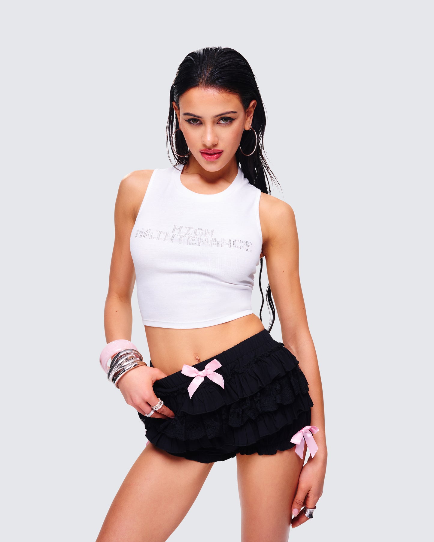 Women's cotton matching set alternate angle – FINESSE