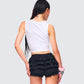Women's white cotton top alternate angle – FINESSE