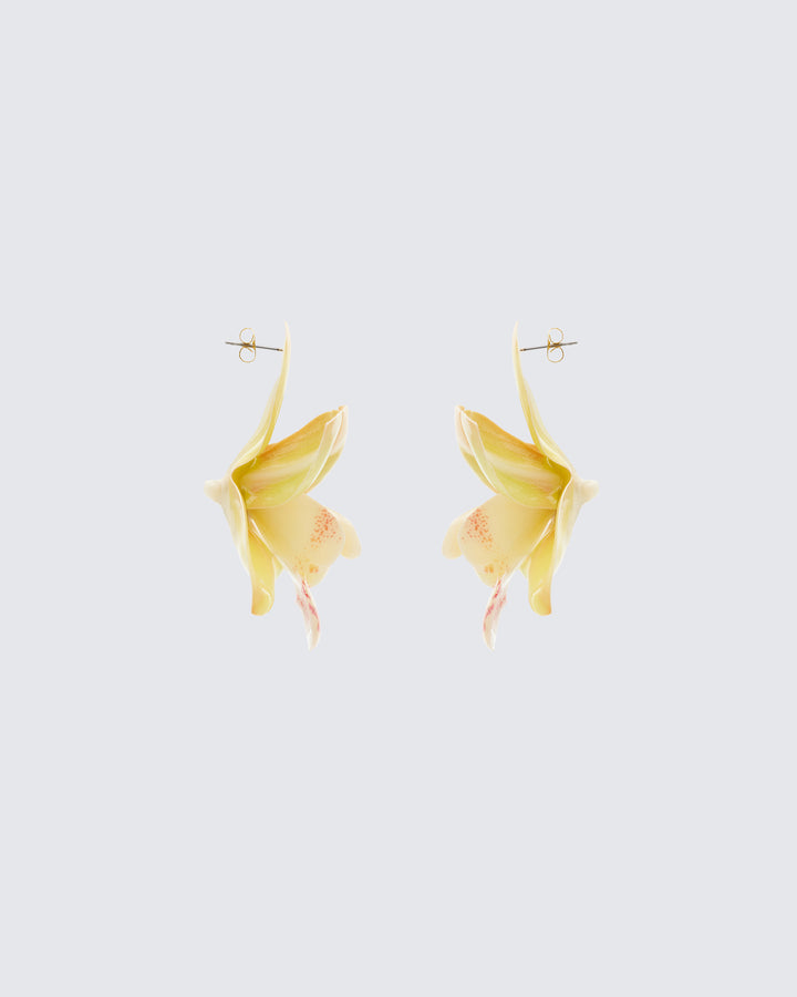 Sabine Ecru True Orchid Earrings
