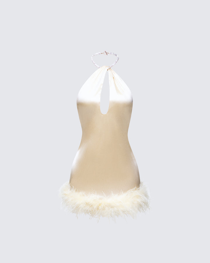 Women's yellow mini dress – FINESSE