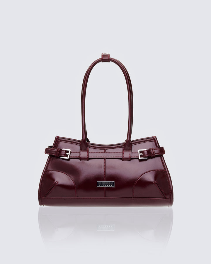 Burgundy shoulder bag – FINESSE