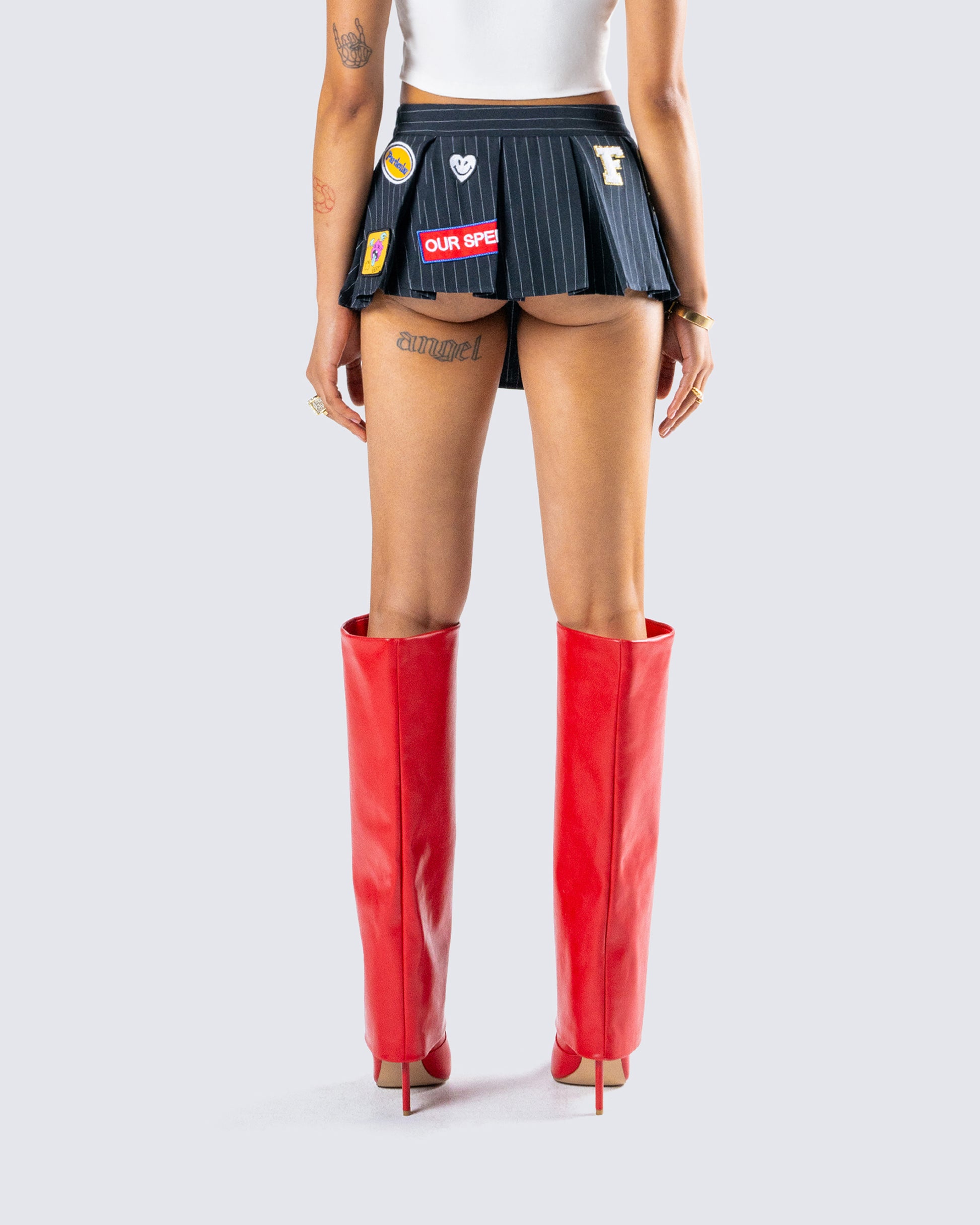 Women's mini skirt alternate angle – FINESSE