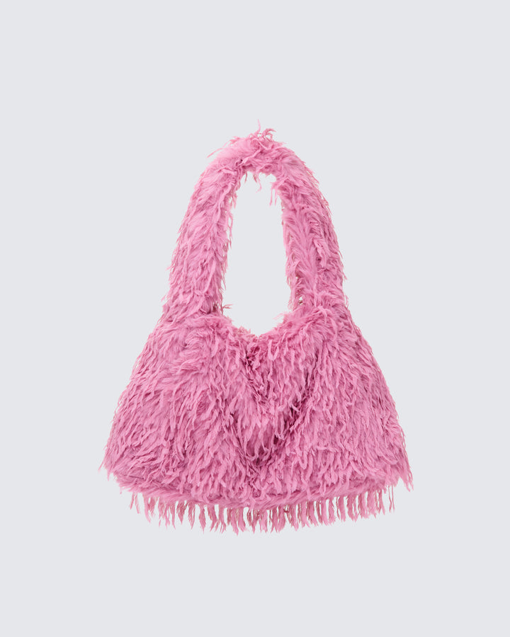 Veda Dusty Pink Ruched Hobo Bag