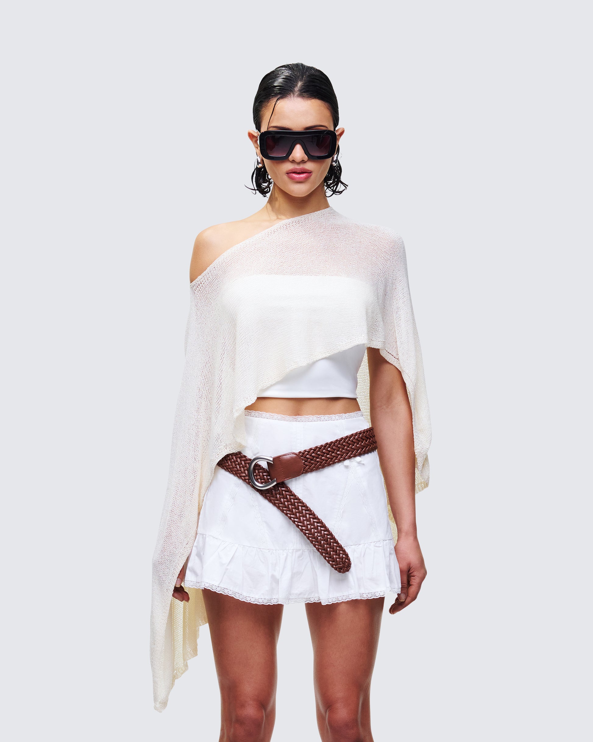 Women's ivory tops front view – FINESSE