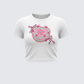 Terry White Graphic Baby Tee